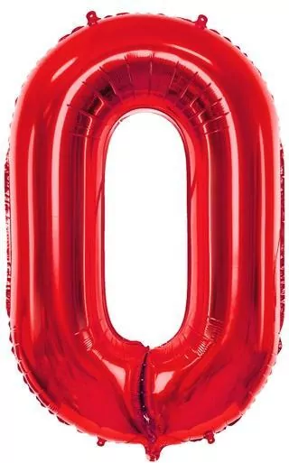 Balon foliowy 0 czerwony 86cm - tantis.pl