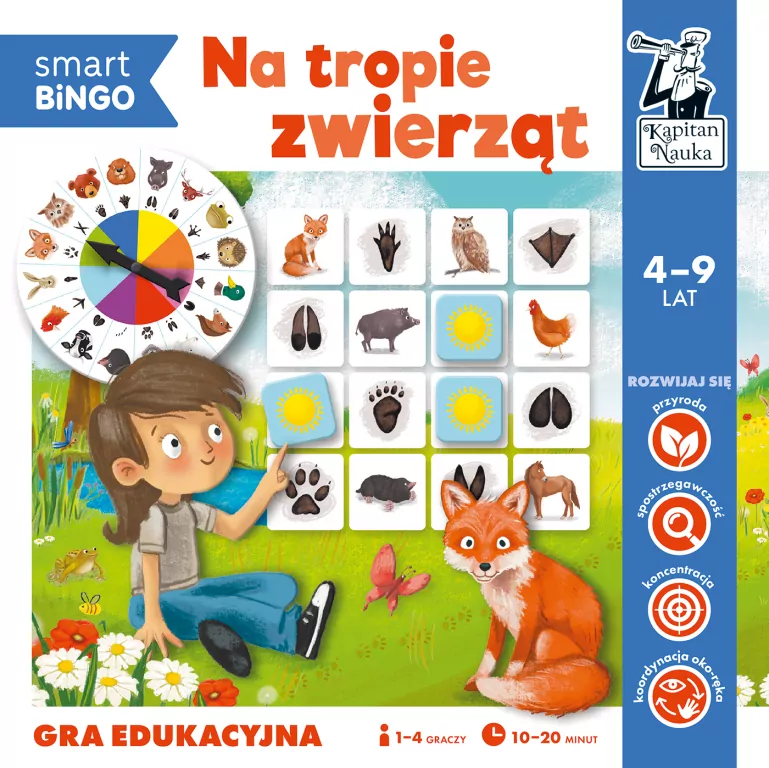 Na tropie zwierząt. Smart bingo. Kapitan Nauka - tantis.pl