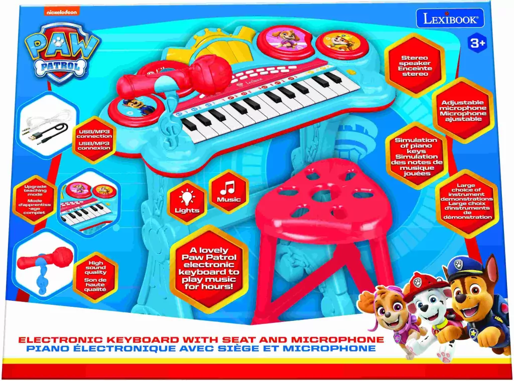 Keyboard elektroniczny Psi Patrol Lexibook K707PA - tantis.pl