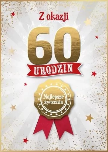 Karnet Urodziny 60 - tantis.pl