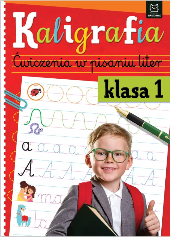 Kaligrafia. Ćwiczenia w pisaniu liter. Klasa 1 - tantis.pl