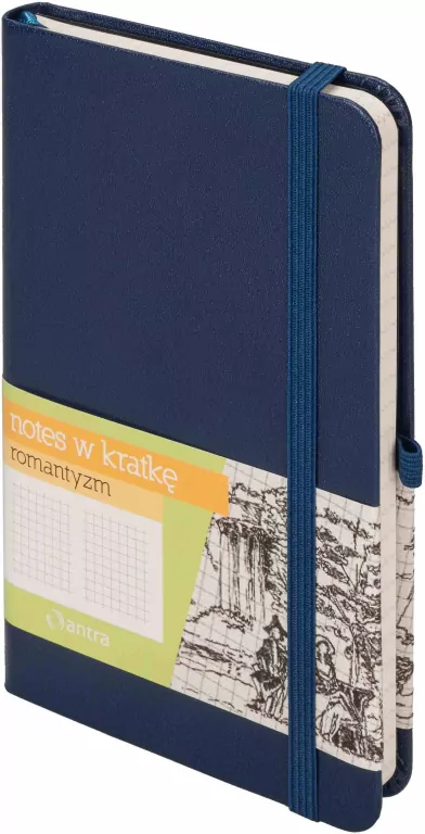 Notes A6/kratka. Romantyzm. Granatowy - tantis.pl