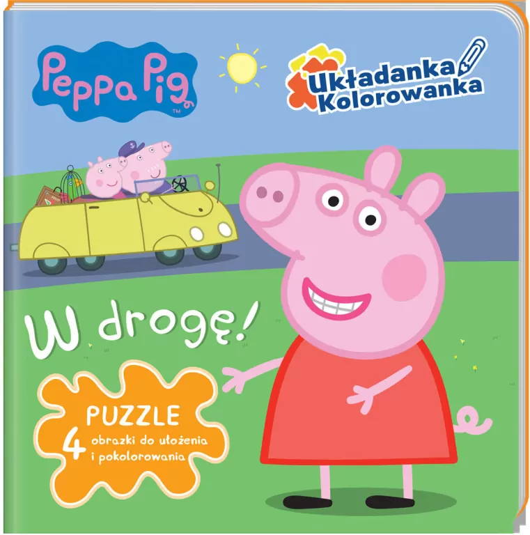 Peppa Pig. Układanka Kolorowanka nr 1 W drogę! - tantis.pl
