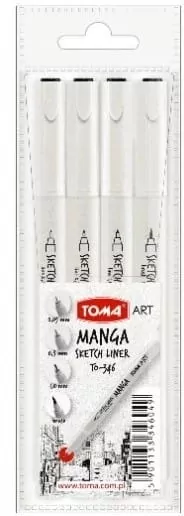 Cienkopis Manga Sketch Liner 4 kolory - tantis.pl