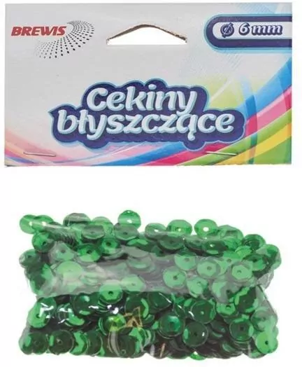 Cekiny błyszczące B 140 zielony - tantis.pl