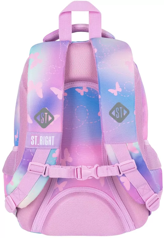 Plecak 3- komorowy z motylkiem BP26 Pink Butterflies ST.RIGHT - tantis.pl