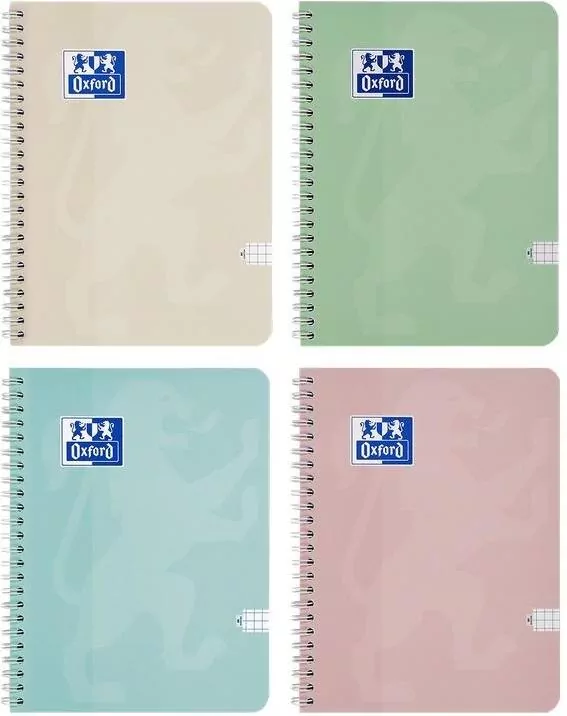 Kołozeszyt Touch Pastel. A4/80K kratka. 5 sztuk - tantis.pl