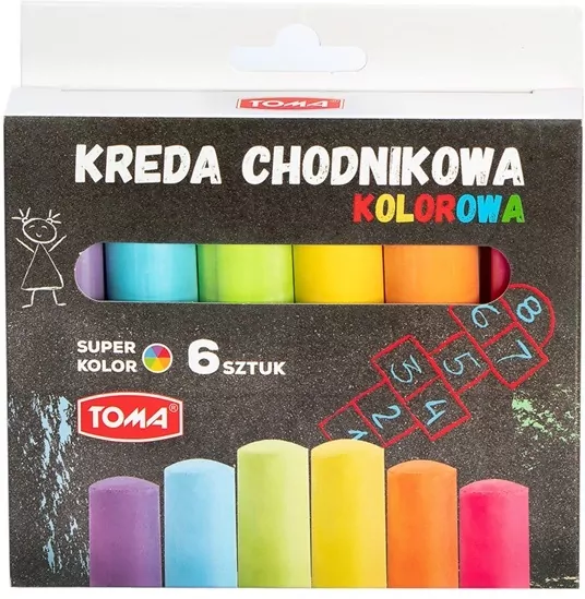 Kreda chodnikowa kolorowa 6 kol. - tantis.pl