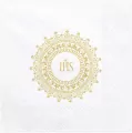 Serwetki Komunijne IHS 33x33cm złoty 20szt - tantis.pl