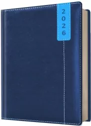 Kalendarz 2026 B6 dzienny niebieski