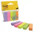 Znaczniki POST-IT 15x50mm, 5x100 kartek mix kolorów neonowy - tantis.pl