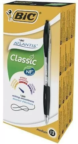 Długopis Atlantis Classic czarny  BIC - tantis.pl