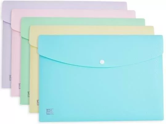 Teczka kopertowa A4 PP Urban pastel mix (5szt) - tantis.pl