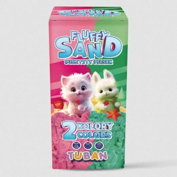 Fluffy Sand 2x70g różowy/zielony TUBAN - tantis.pl