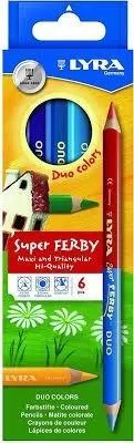 Kredki Super Ferby Duo 6 kolorów LYRA - tantis.pl