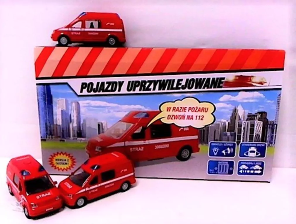 Auto Van. Straż pożarna z dźwiękiem 14cm - tantis.pl