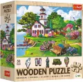 Puzzle drewniane 500+1 Letnia przystań TREFL - tantis.pl