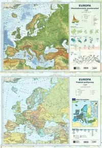 Mapa Europy A2. Dwustronna laminowana - tantis.pl