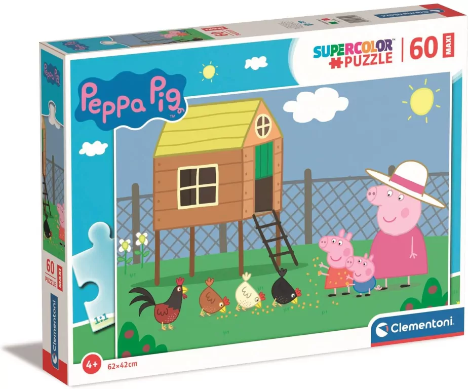 Puzzle 60 Maxi Super Kolor Peppa Pig - tantis.pl