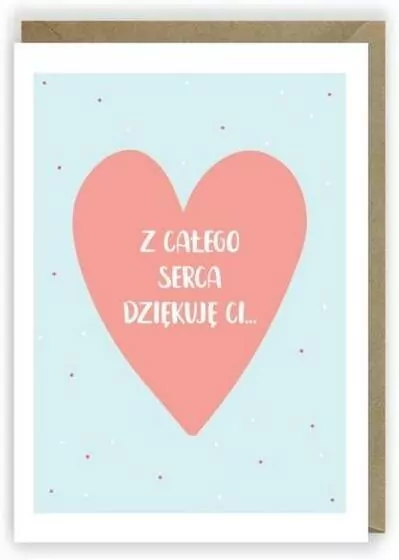 Kartka okolicznościowa. Dziękuję. K004 - tantis.pl