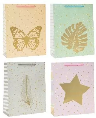 Torebka ozdobna 31x40x12cm hot-stamp mix ROZETTE - tantis.pl
