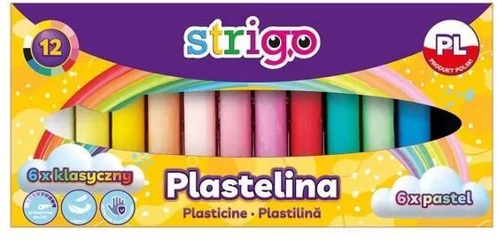 Strigo. Plastelina 6 kolorów + 6 pastelowych - tantis.pl
