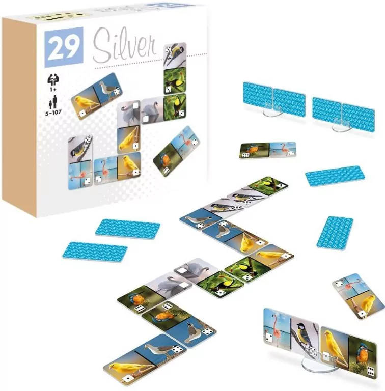 Domino ptaki Silver ALEX - tantis.pl