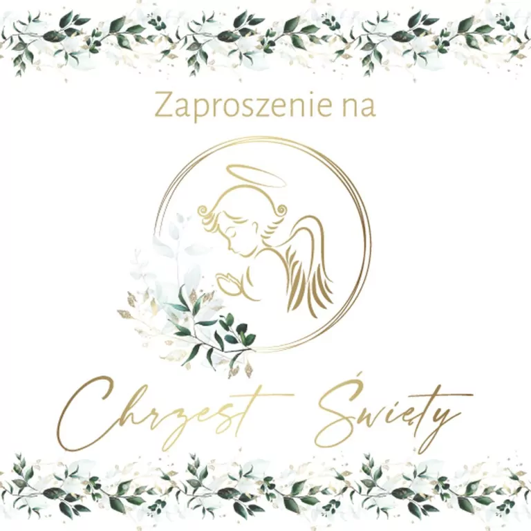 Zaproszenie Chrzest (5szt) - tantis.pl