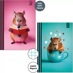 Zeszyt A5/32K kratka 90g Kapibara