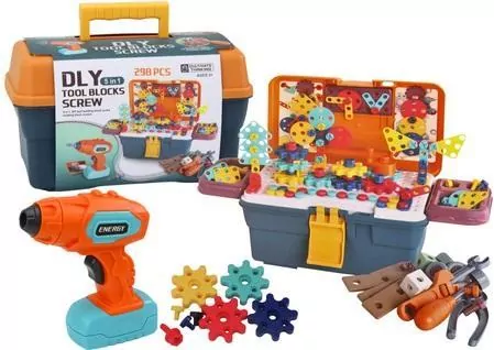 Klocki puzzle konstrukcyjne 3D w skrzynce - tantis.pl