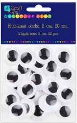 Samoprzylepne ruchome oczka 2cm