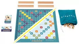 Scrabble Drewniane płytki i stojaki Rodzinna gra - tantis.pl
