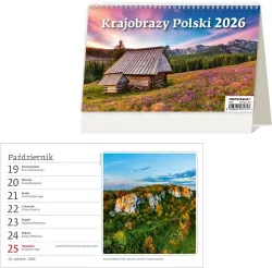 Kalendarz krajobrazy 2026 biurkowy tygodniowy