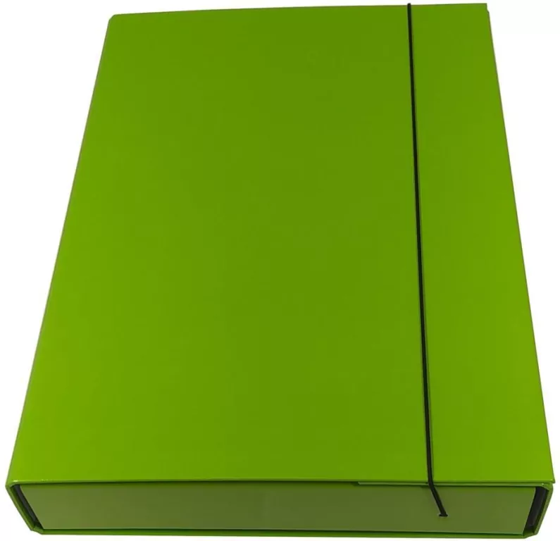 Teczka box z gumką, zielona - tantis.pl