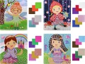 Mozaiki piankowe Girls 4 wzory - tantis.pl