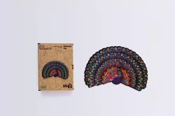 Puzzle drewniane eko 78. Luksusowy paw