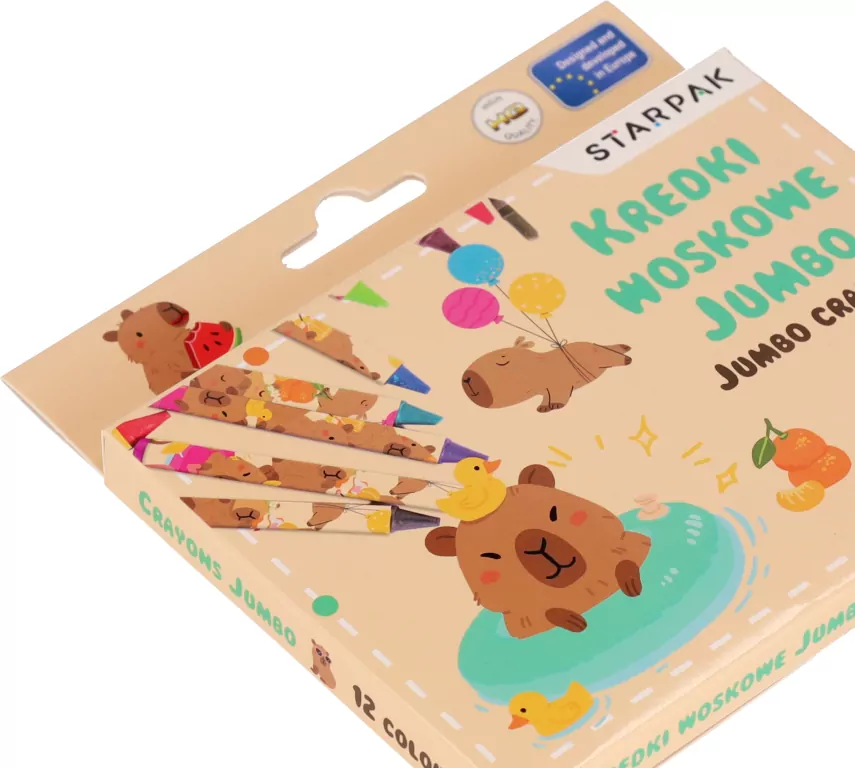 Kredki woskowe Jumbo. Kapibara - tantis.pl