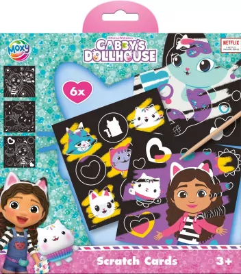 Zestaw zdrapywanek Koci Domek Gabi 6szt+długopis