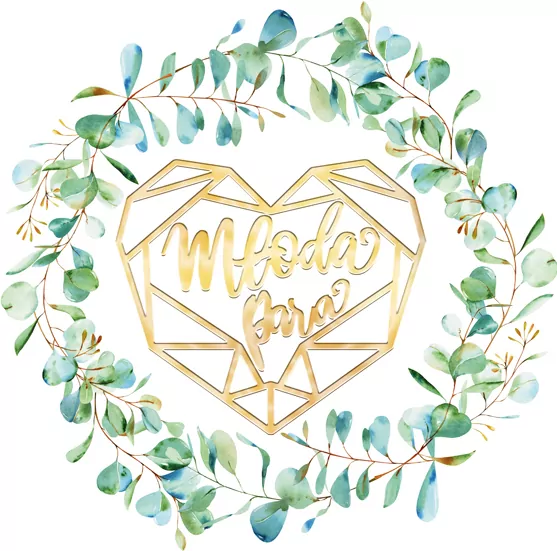 Karnet KW Ślub Liście Lakier 3D - tantis.pl