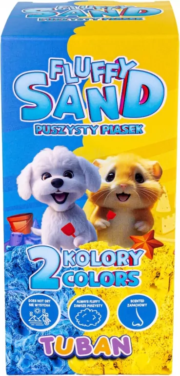 Fluffy Sand 2x70g niebieski/żółty TUBAN - tantis.pl