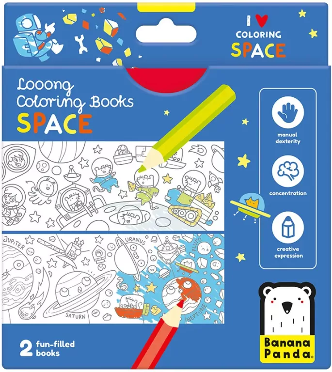 Looong Coloring Books - I love coloring. SPACE - tantis.pl
