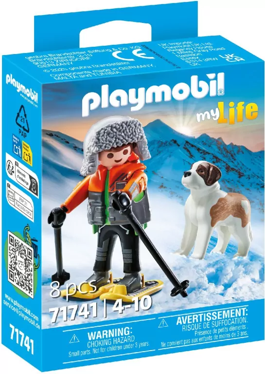 Playmobil Narciarz z bernardynem 71741 - tantis.pl