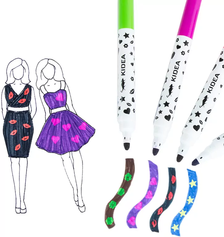 Flamastry magiczne ze stempelkami KIDEA - tantis.pl