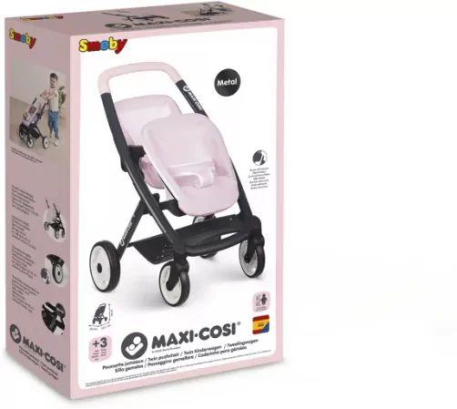 MC&Q Spacerówka dla bliźniąt różowa - tantis.pl