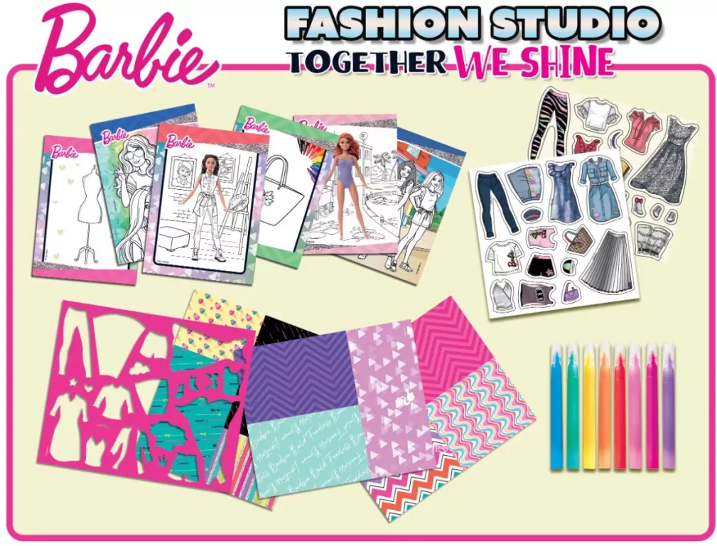 Barbie Sketch Book Together Fashion Studio - tantis.pl