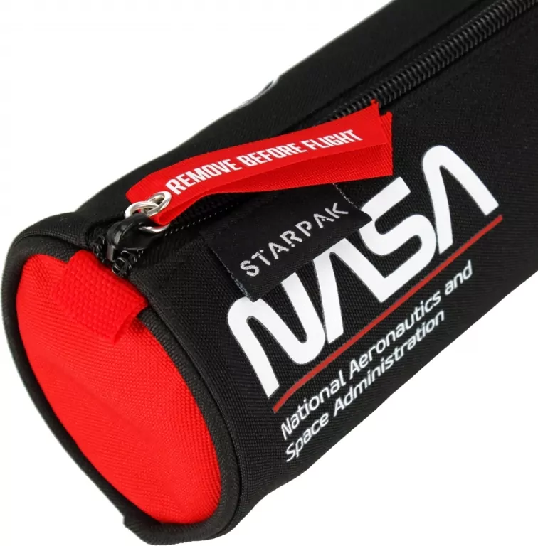 Piórnik tuba 1 zamek NASA czarny - tantis.pl