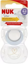 NUK Smoczek silikonowy, 2 sztuki, 0-2m