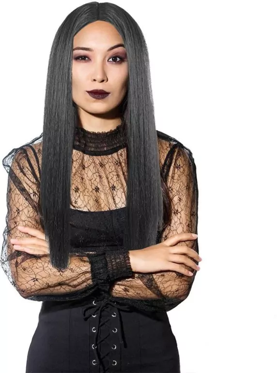 Długa peruka czarna - tantis.pl