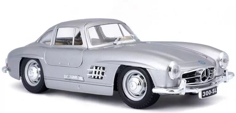 Mercedes-Benz 300SL 1954 Silver 1:24 BBURAGO - tantis.pl