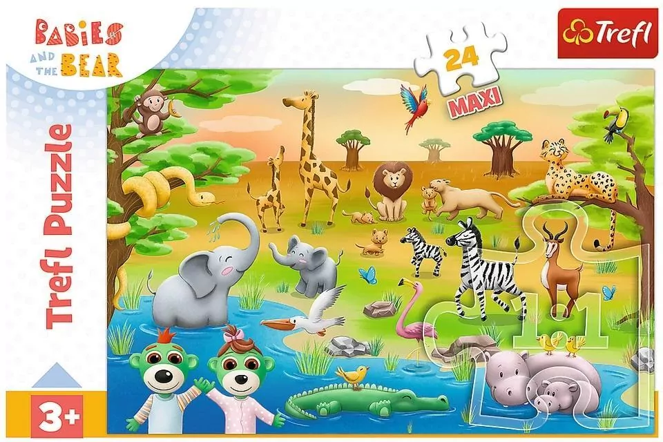 Puzzle 24 maxi Bobaski i Safari TREFL - tantis.pl